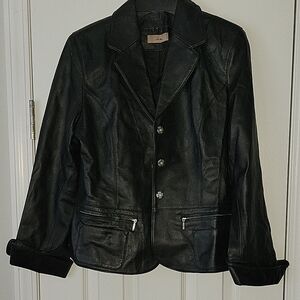 Black Leather Women's Jacket